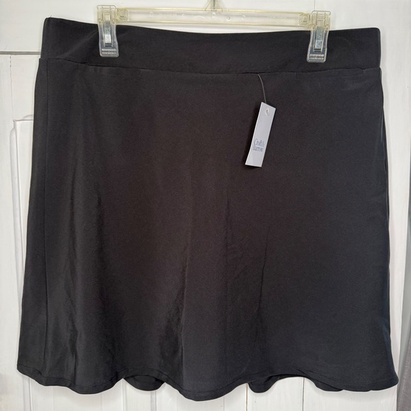 croft & barrow Pants - Croft & Barrow Women's Large Black Skort Mid Rise Athletic Golf Skirt Sporty